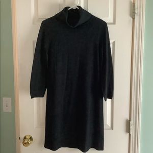 J Crew black turtleneck dress